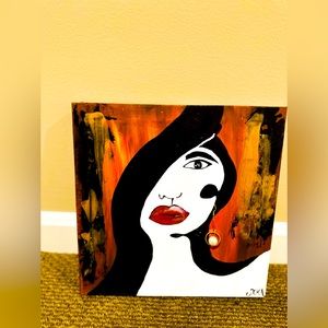 ORIGINAL  NEW ! 12 x12 acrylic painting by Doka Art!!